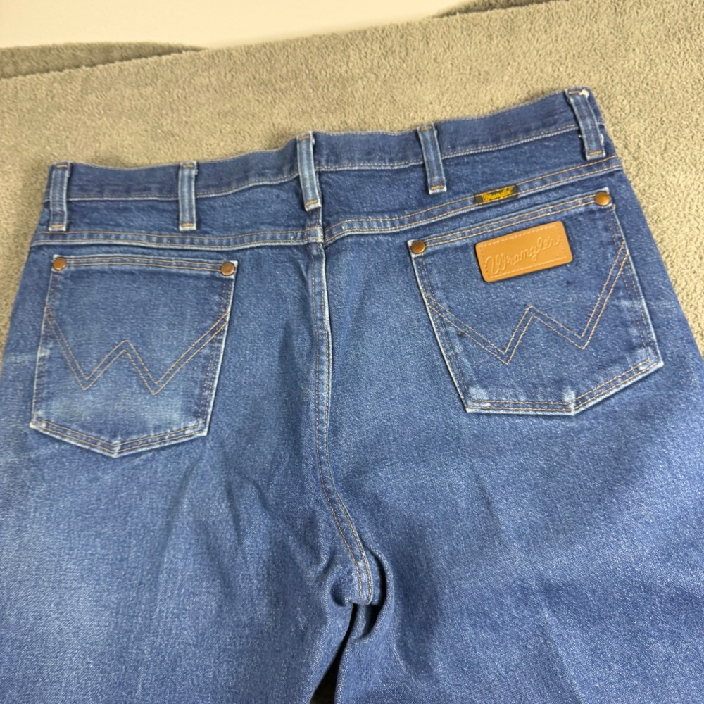 Wrangler Cowboy Cut Slim Fit Jeans 936PWD Blue Denim 36x32 Mens High Rise